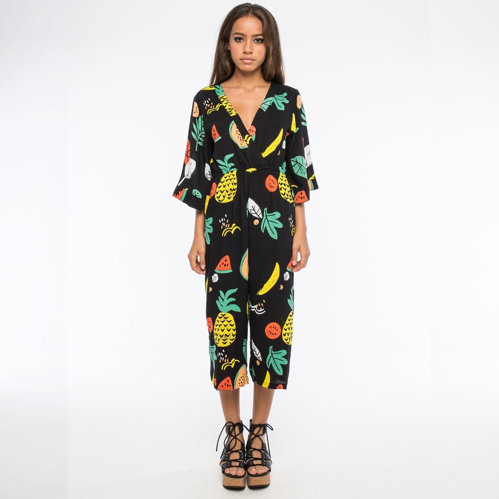 TROPICAL RUSH KIMONO JUMPSUIT